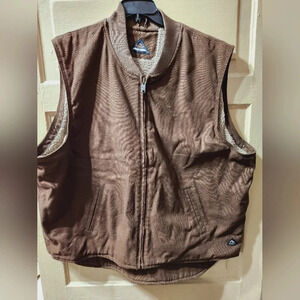 Ridgecut Toughwear Quilted Sherpa-Lined Super Duty Sanded Duck Vest 3XL